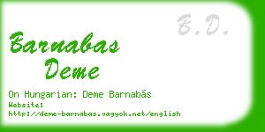 barnabas deme business card