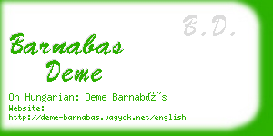 barnabas deme business card